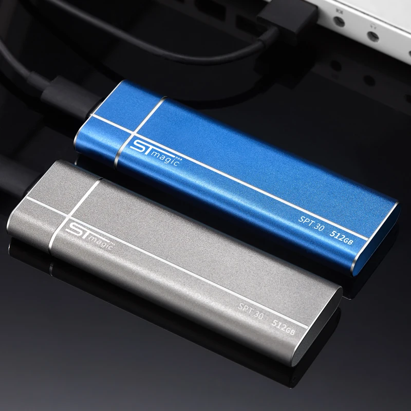 Stmagic Spt30 USB 3.1 Portable Solid State Drive 128GB 256GB 512GB 1TB 2TB External SSD 480-1900MB/S for Laptop Game