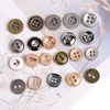 10pcs Metal Two Hole Four Hole Small Shirt T-shirt Short Sleeve Black And White Gold And Silver Button Sewing DIY Manual 1