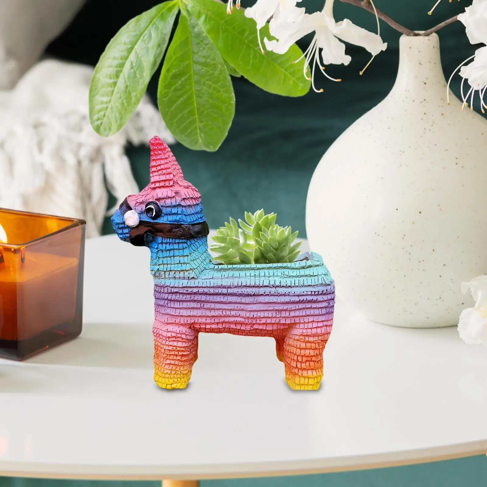 

Horse Shape Flower Pot Planter Decor Green Plant Container for Outdoor Indoor