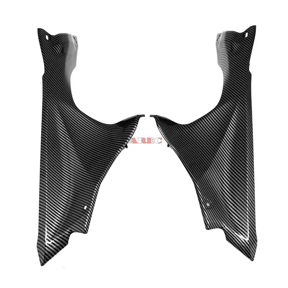 야마하 YZF-R7 2021 2022 2023 R7용 YZF-R7 오토바이 무광 블랙 및 카본 파이버 패턴 상단 전면 대시 에어 커버 페어링