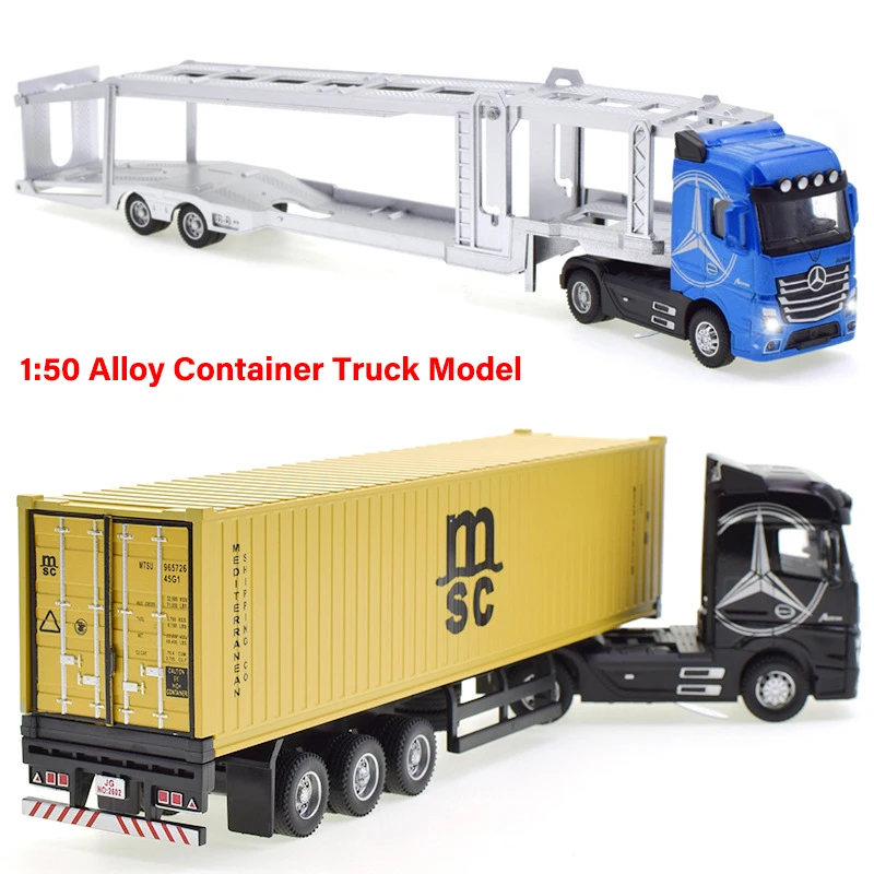 

1:50 die-casting alloy locomotive model toy car pull back simulation container model children's toy collection gift ornaments