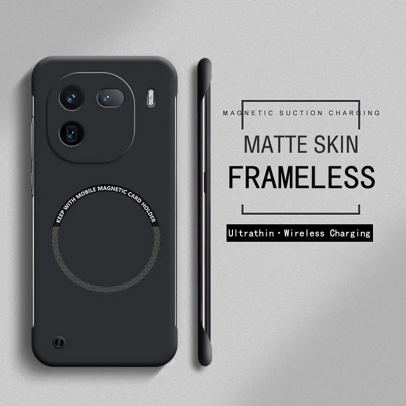 Frameless Magnetic Ultra Slim Wireless Charging Matte Hard Case