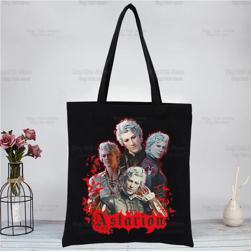 

Astarion Girl Dinner Canvas Bags Shopper Shoulder Bag Women Designer Handbags Shopping Tote Casual Woman Grocery Customizable