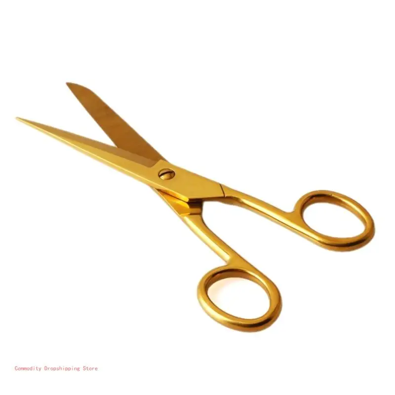 Golden Stainless Steel Sewing Scissors, Embroidery Tailor Scissors, Fabric Cutting, DIY, Stationery Accessories 5