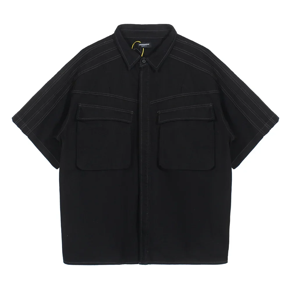 

Men Classic Far ARCHIVE Work From What Denim Cotton Safari Shirts Shirt High Pocket Short-sleeves Resistant Strong #U15