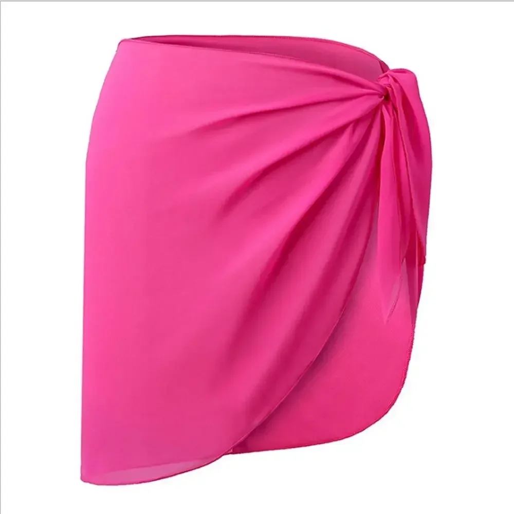 Summer Sheer Chiffon Sarong Skirt - Women's Swimsuit Cover-Up