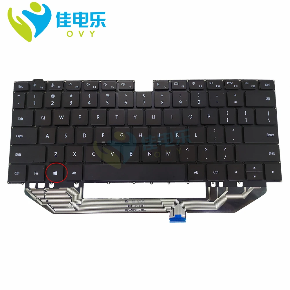 Japão Alemanha Teclado Espanhol para Huawei Matebook x Pro Mach-w19 W19c W29 W09 Machr-w19l Machd-wfe9 B7410 Mach-wah9lp ru us - Imagem 3