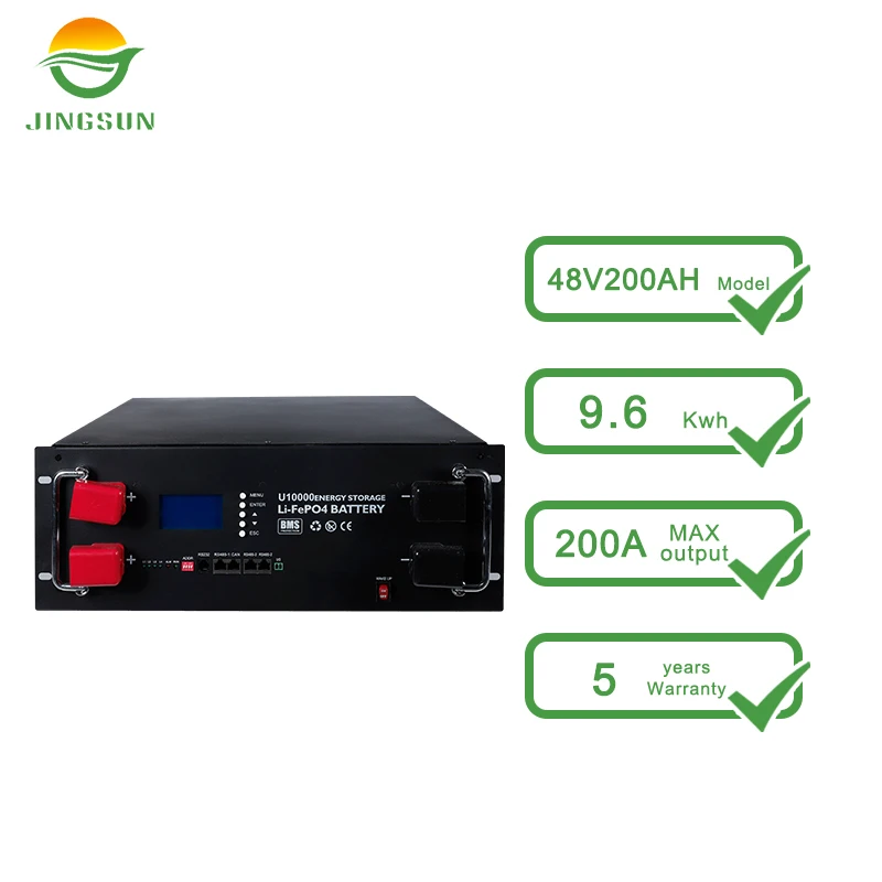 

Jingsun guarantee quality lithium solar battery rack mount 48v 200ah lithium battery in stock