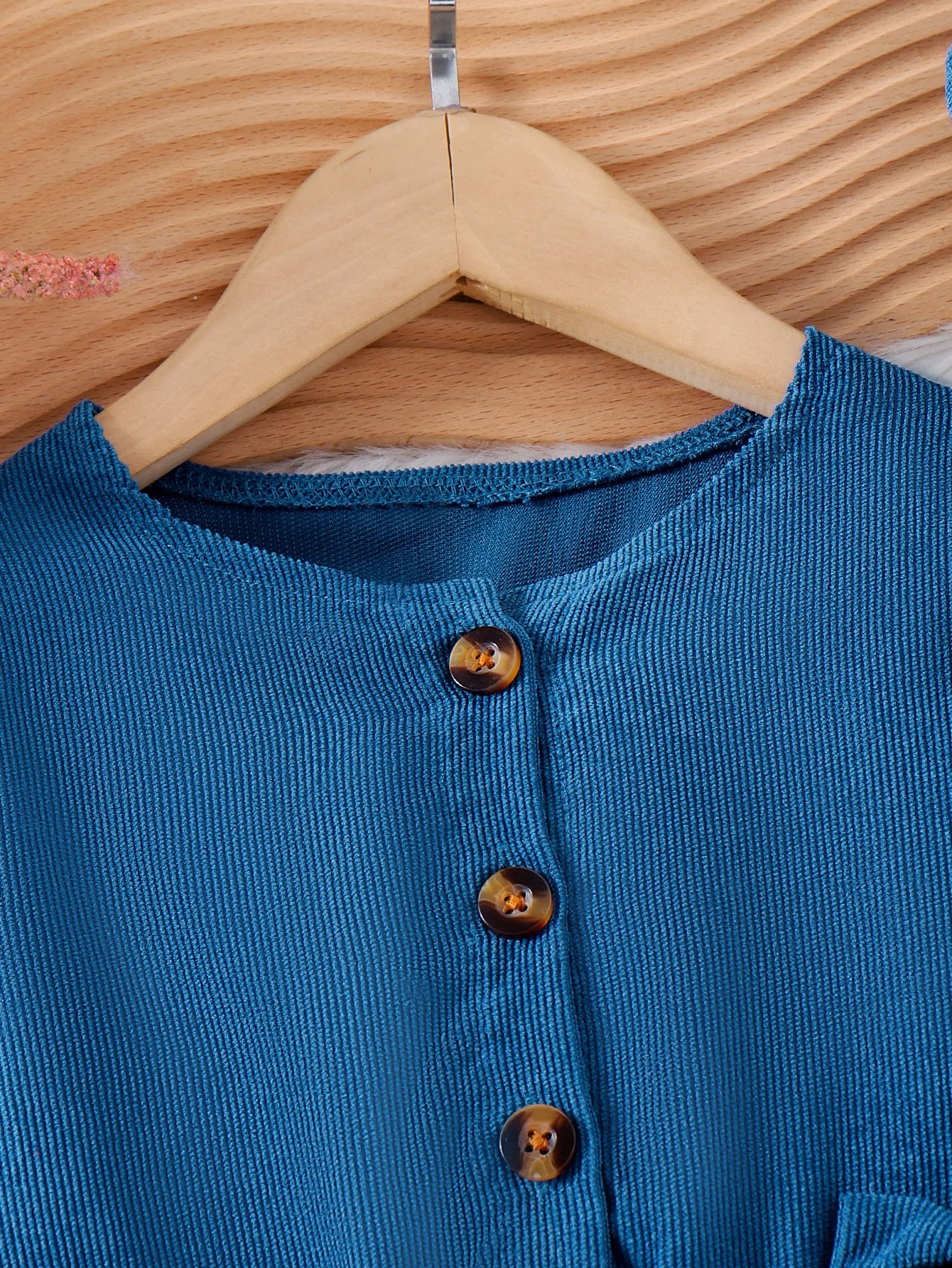 2 قطعة جديد الخريف والشتاء فتاة طفلة 4-7 سنة حلوة ومريحة فستان بأكمام طويلة + قبعة