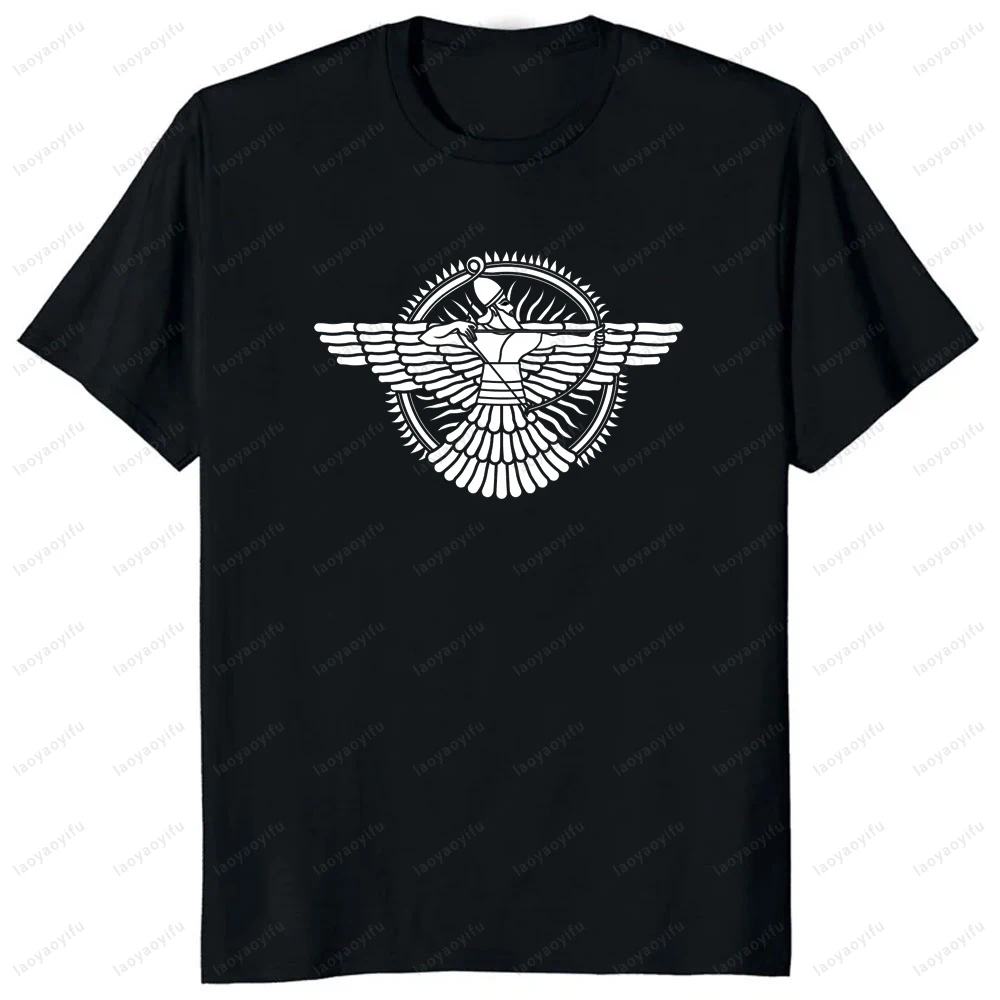 Assyrian Empire Flag Graphic Ashur Assyria Ancient Mesopotamia Vintage Classics Tshirt Cotton Short Sleeve Y2k Man T Shirt