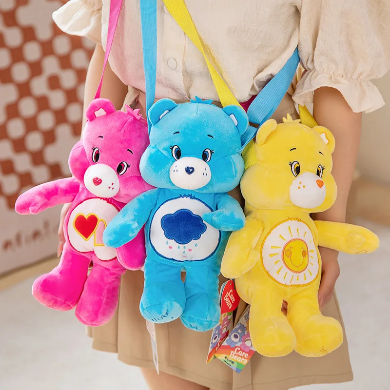 MINISO Cute Bear Plush Backpack – Kawaii Fashion Plushie Doll Fur Bag for Girls and Kids