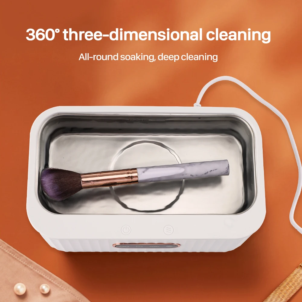 Ultrasonic Cleaner Bath Glasses Makeup Brush Tooth Brace Jewelry High Frequency Vibration Mini Portable Cleaning Washing Machine