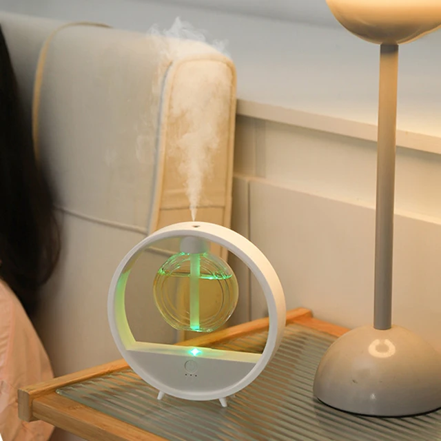 Cute Round Humidifier Aromatherapy Machine with LED Light Long-lasting Fragrance Aroma Diffuser Essential Oi Home Desktop Decor 2