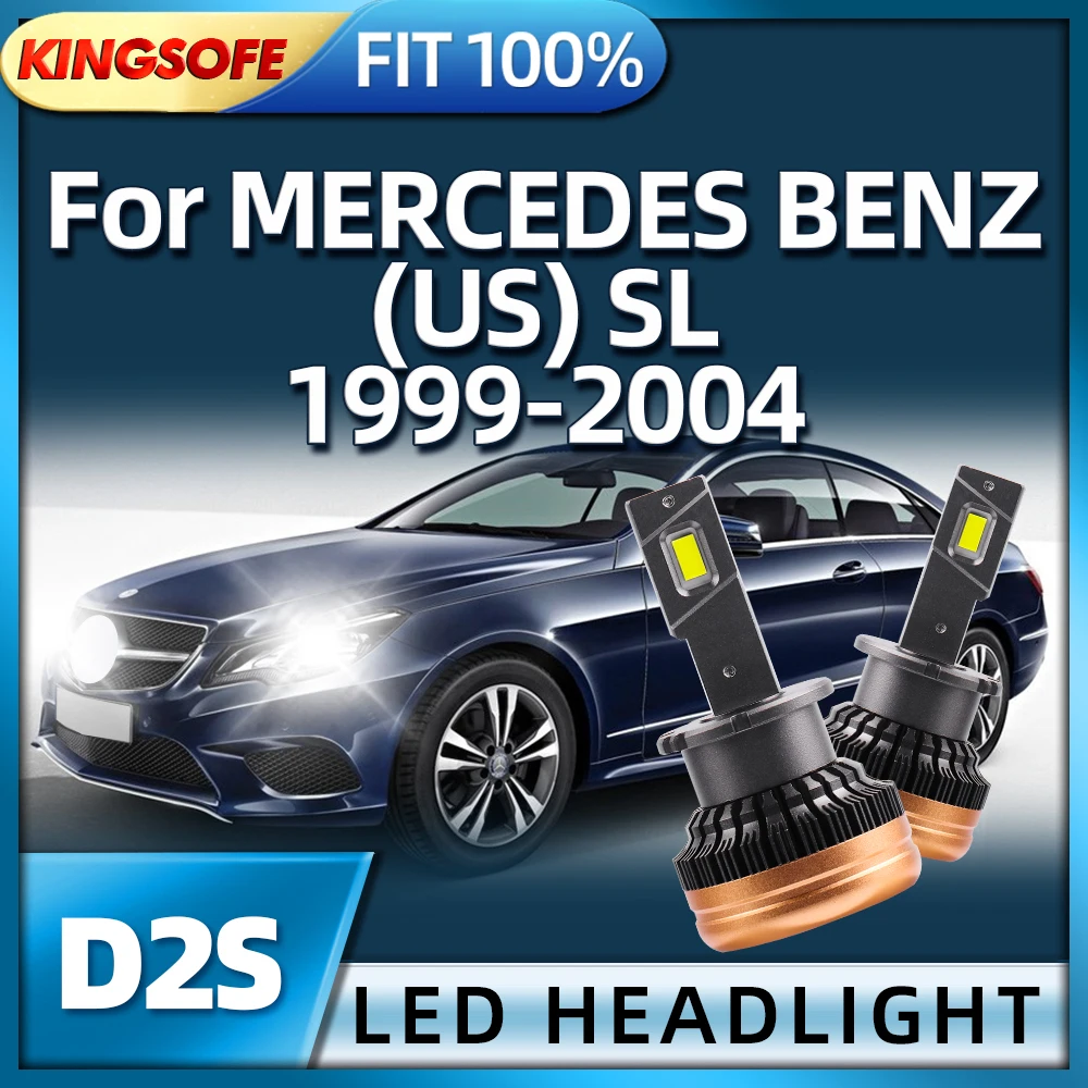 

Roadsun LED Headlight Bulb HID D2S 130W Lamp 30000LM Car Light For MERCEDES BENZ (US) SL 1999 2000 2001 2002 2003 2004