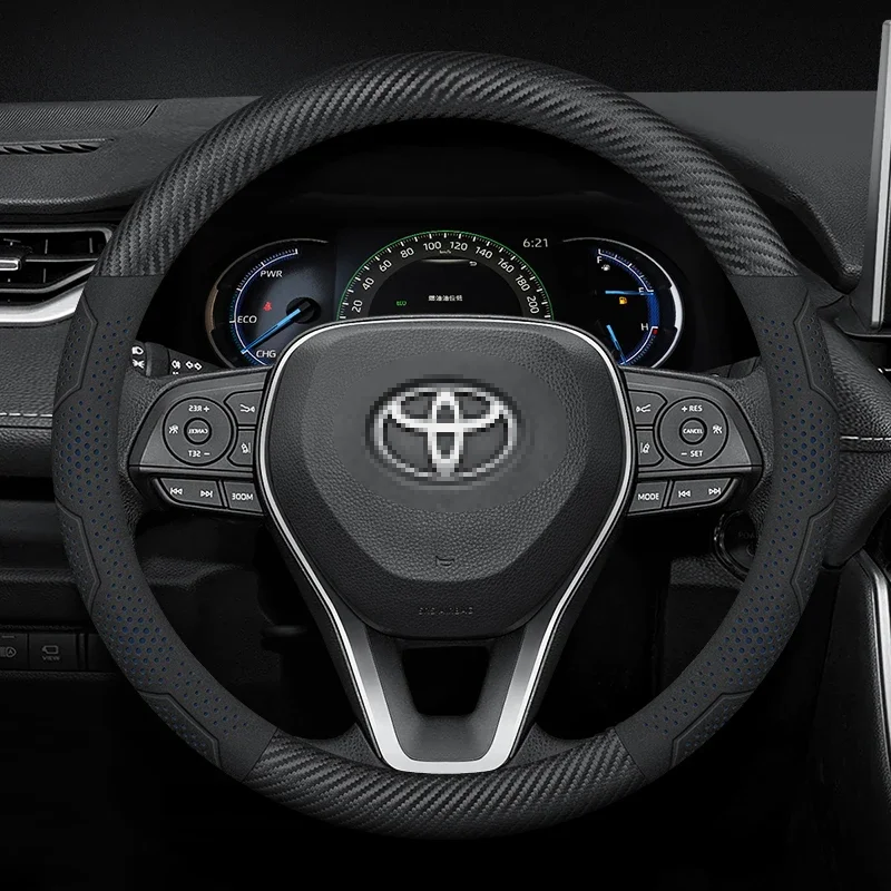 Car Steering Wheel Cover Toyota Corlla Camry Yaris Auris C-HR RAV4 Land Cruiser Prius Harrier bz3 bz4 Accessories car steering wheel cover