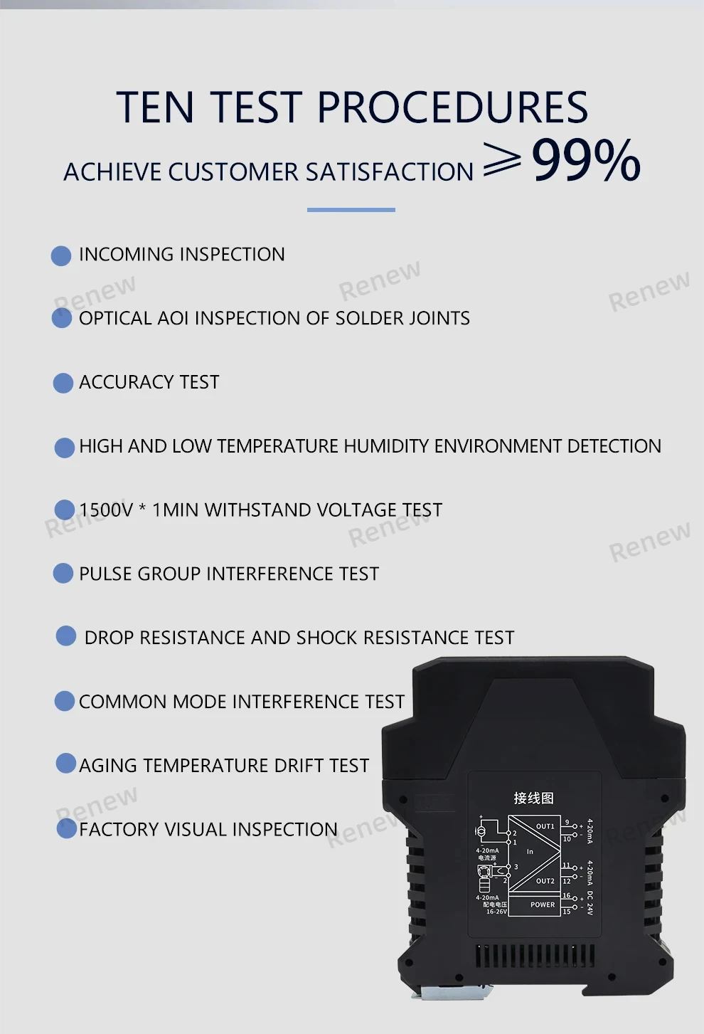 4-20ma Signal Isolator Analog Transmitter Converter 0-10v 0-75mv 1 In 1 Output In 2 Out 3 Out 2 35mm Din Rail