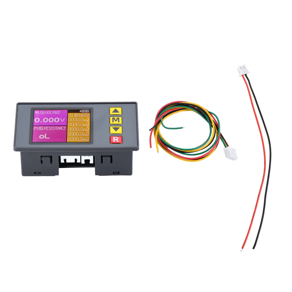 DC5V Voltmeter Internal Resistance Tester Detector Voltage Meter 2/4 Pin Cable Kelvin Clip Electrician Tool TS457 resistance tester voltage tester