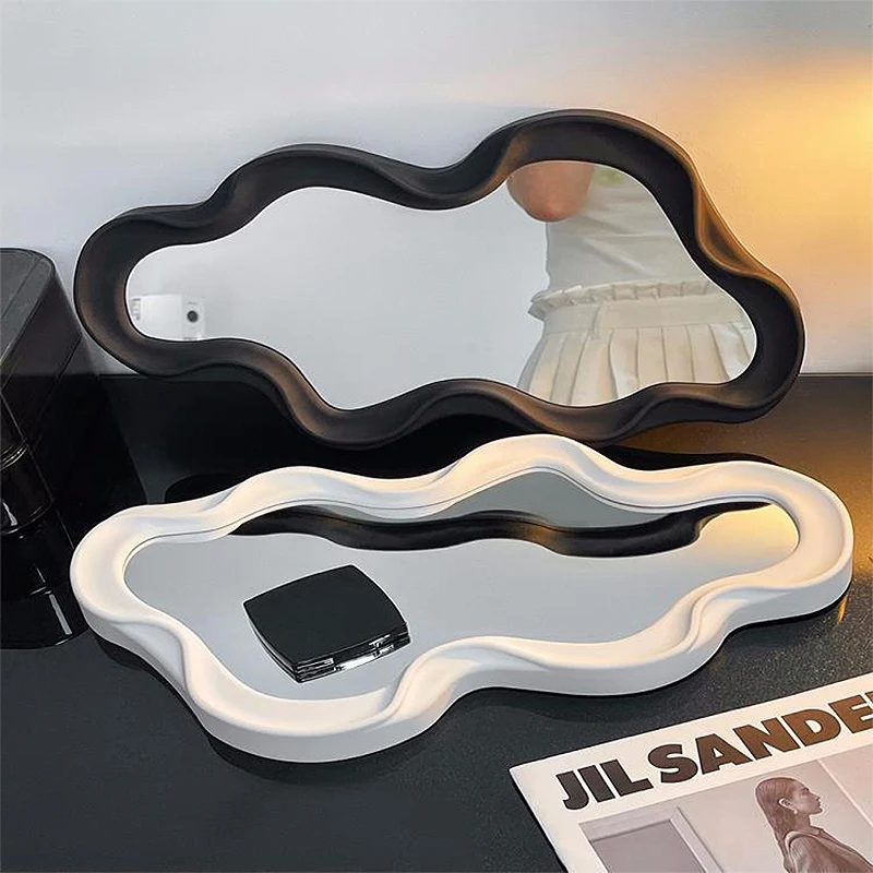 Cloud Shaped Desktop Vertical Makeup Mirror Student Dormitory Bathroom Wall Mounted Mirror Bedroom Living Room Home Decoration 6