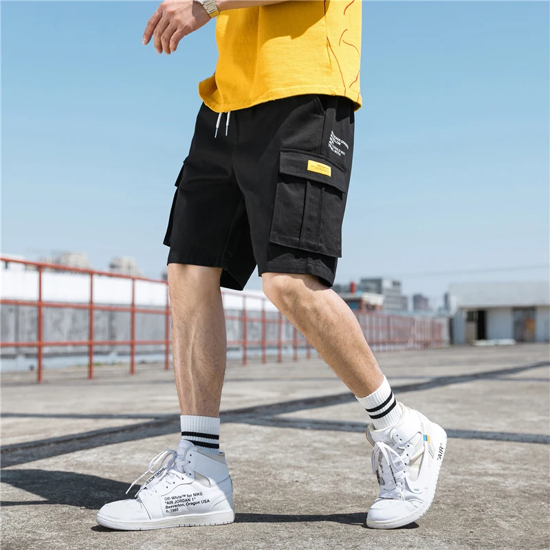 Korean Fashion Shorts Men Solid Color 
