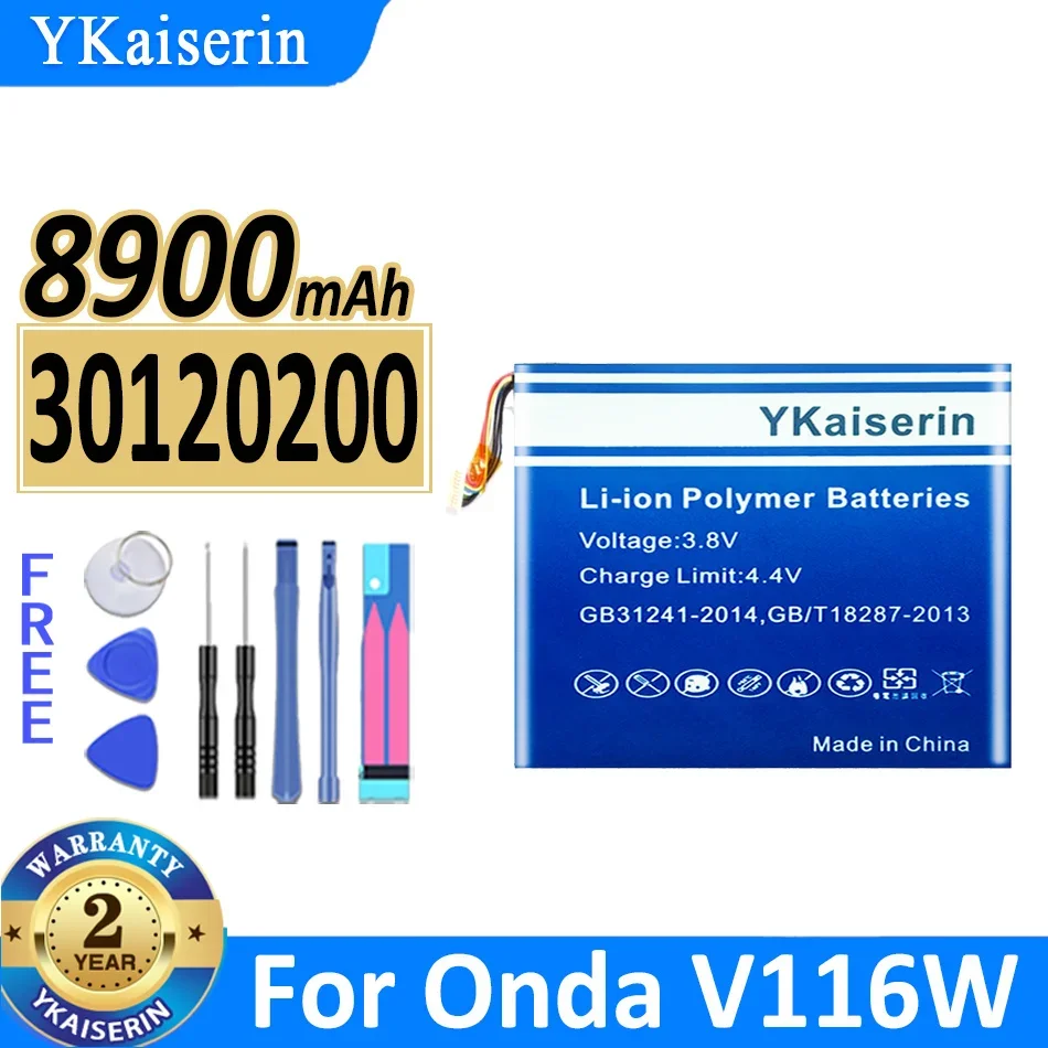 

8900mAh YKaiserin Battery 30120200 For Onda V116W Laptop Batteries