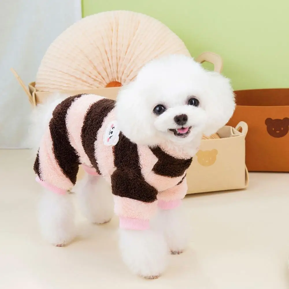 Winter Warm Fleece Dog Jumpsuit for Small Medium Puppy Cat Pajamas Coat Chihuahua Clothes French Bulldog Costume Yorkie Outfits