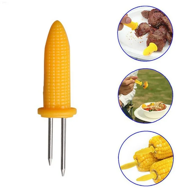 6Db Rozsdamentes Acél Kukorica Pörkölt Tű, Grillbot, Barbecue Szerszám, Kültéri Kemping Villa, Gyümölcsvilla - Image 3