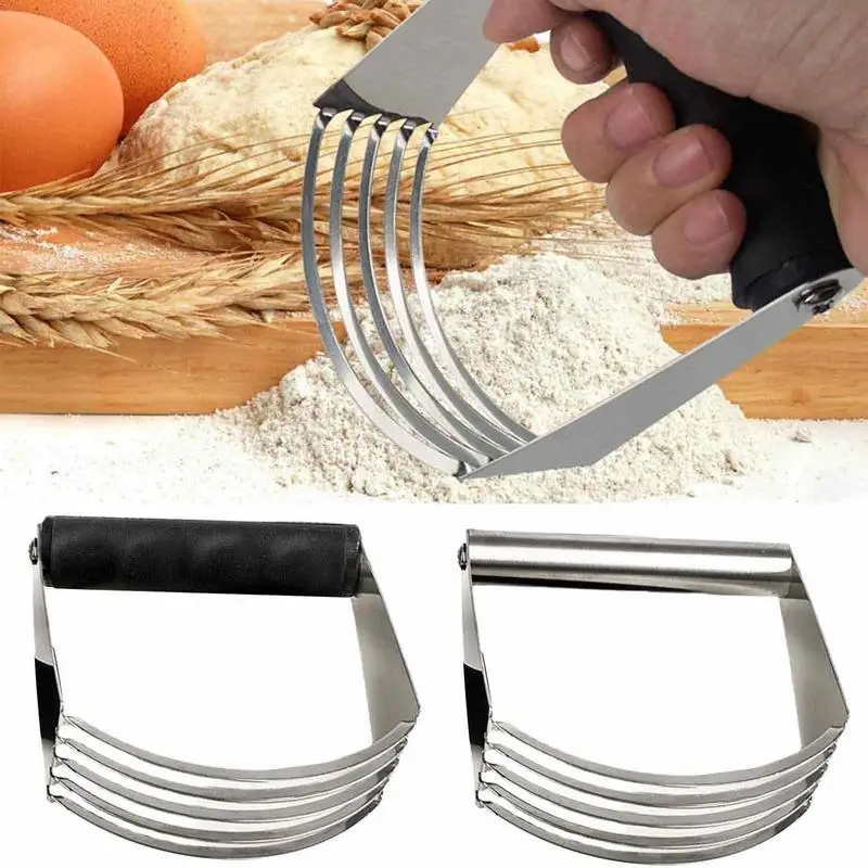 

Stainless Steel Pastry Blender Multi Functions Professional Dough Cutter Flour Butter Whisk Scraper For Kitchen Baking Tools