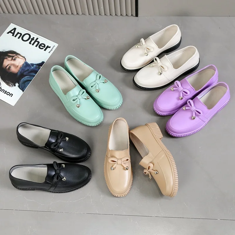 New Women Rubber Rain Ankle Boots Waterproof Shoes Woman Ladies Winter Female Water Shoes Rainboots Short Boots For Women botas