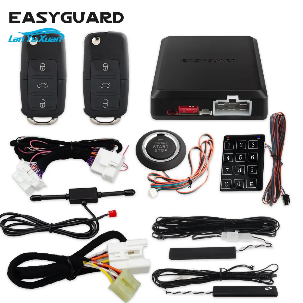 EASYGUARD Wireless start car alarm compatible with VW Volkswagan Lamando Tiguan L Golf 7