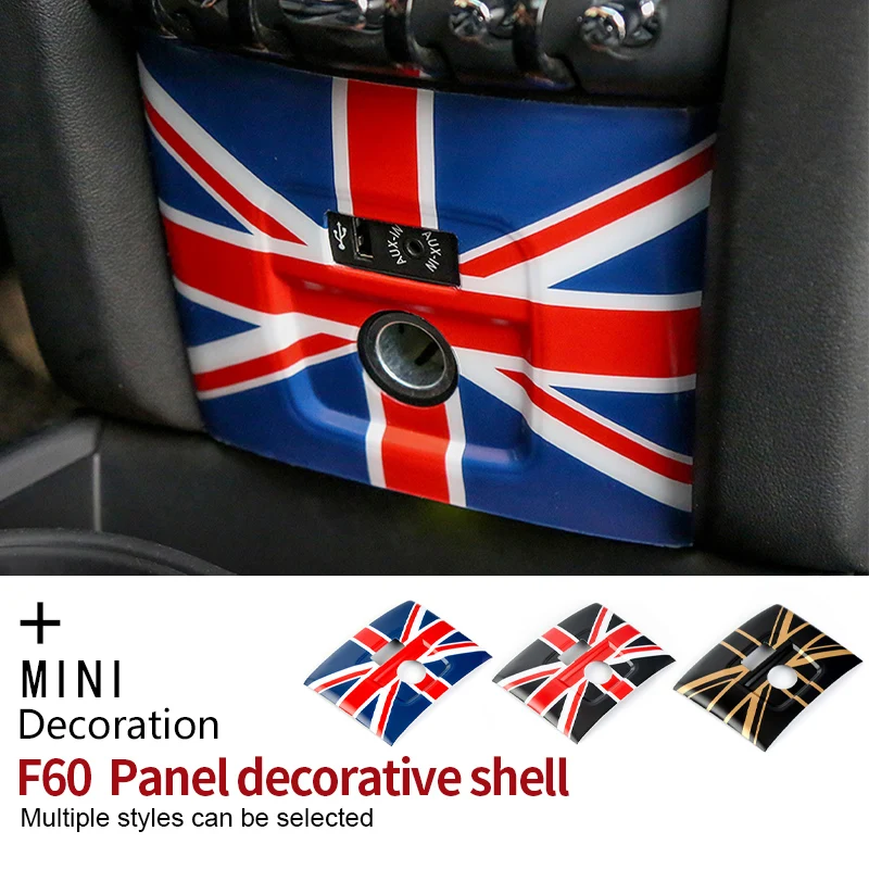 

ABS Cigarette lighter pannel frame trim cover sticker for M Coope r F 60 Country car-styling inner car sticker decoration