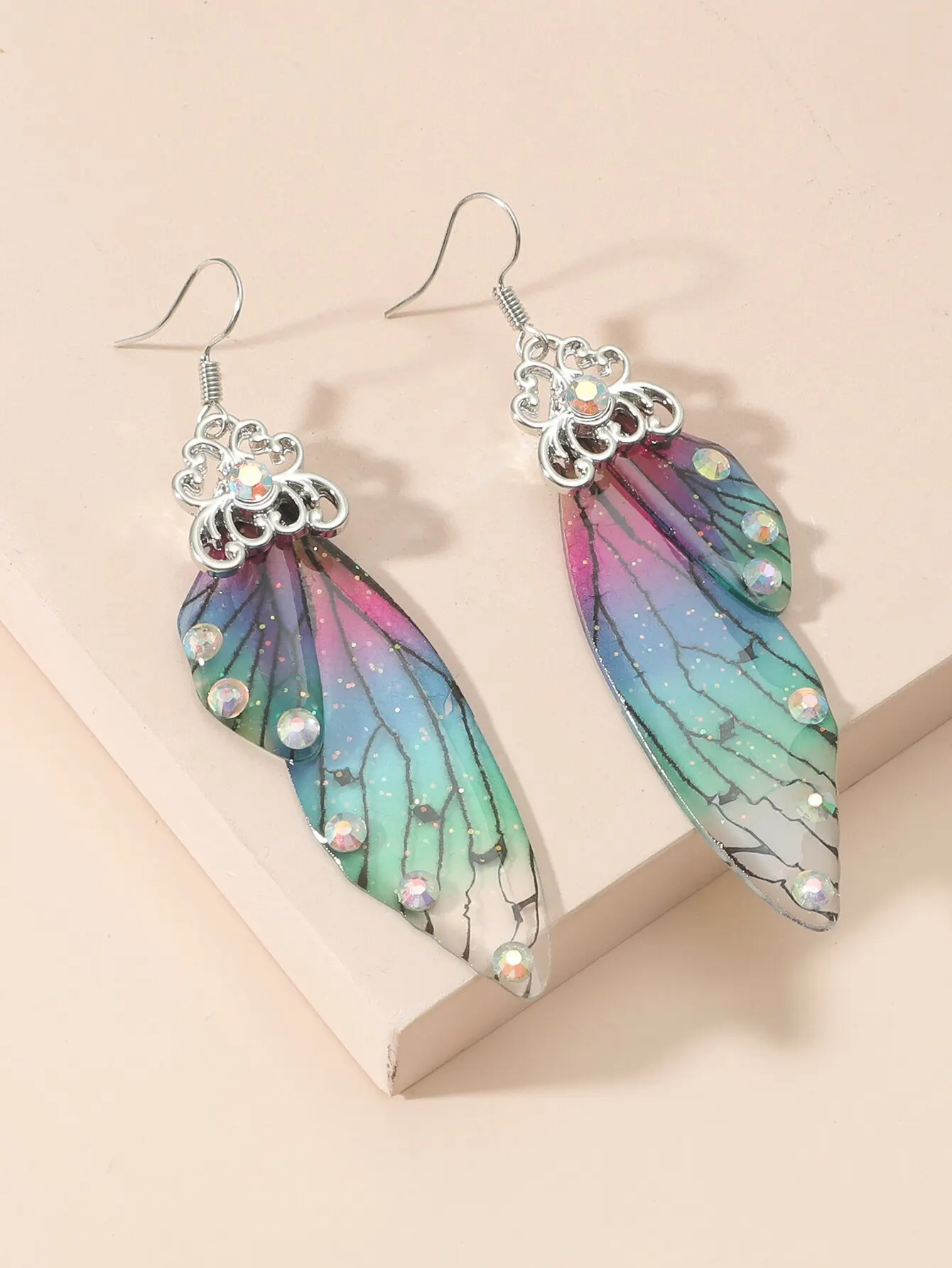 S3bc5e56802de489baa4d00c7833e44c2H Trendy Colorful Resin Feather Dangle Earrings for Women Fashion Jewelry Micro Zirconia Cute Simple Earrings Party Gift Mallzona