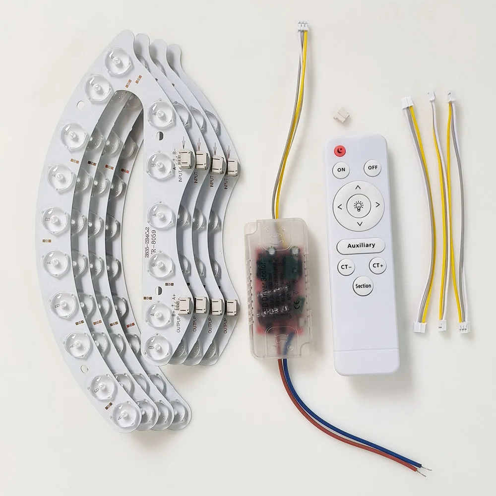 Led Lens Module Light includes Infrared Remote Control Driver 220V IR Dimming for Replacing Bedroom Living Room Ceiling Light