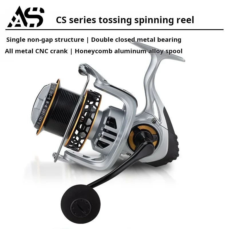 Fishing Reels Alloy Spool Saltwater Max Drag 25KG 5.2:1 High Speed Spinning Casting 2000-12000