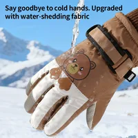 Winter Good Waterproof Split Finger Camouflage Ski Gloves for Child Snowboarding Outdoor Use Polyester Multiple Sizes Available