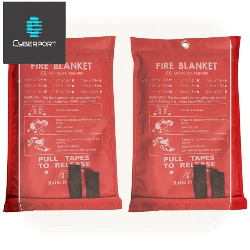 2PCS Emergency Fire Blanket, Fire Blanket, Suppression Blanket For Kitchen, Grill, Fireplace (39.4Inch X 39.4Inch) Durable