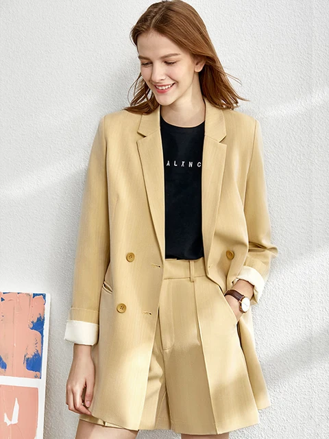 Amii minimalizm wiosna kobiet urząd Lady Blazer kobiety Vneck zbiorniki, spodnie dla kobiet spodenki damskie sprzedawane oddzielnie Blazers 12060909 5