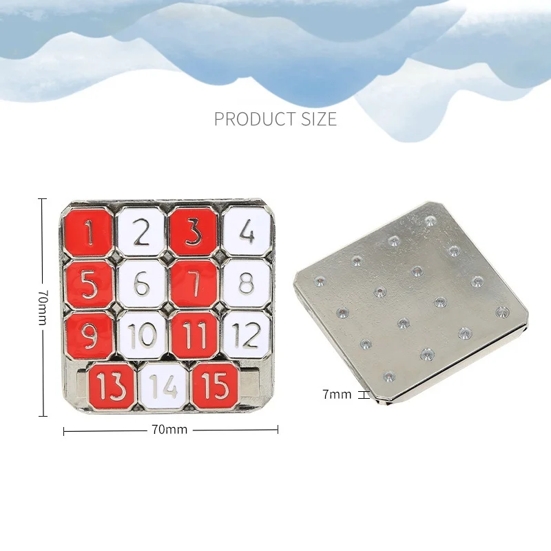 4x4 Classic red and white metal digital slider pressure relief Huarong Road toy suitable for family entertainment adults