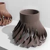 Modern Leather Glass Vase Home Decoration Hydroponic Flower Arrangement Tabletop Dried Flower Vase Creative Skirt Vase Ornament 2