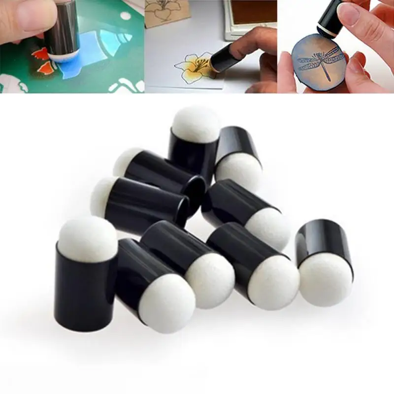 10pcs sponge finger daubers foam painting ink pad stamping brush DIY scrapbooking drawing stamping painting art crafts tools