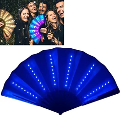 Luminous LED Fan: Light - Up Dance Accessory for Night Festivals & Parties (A4)