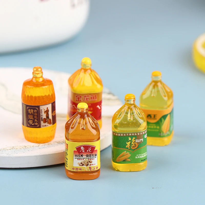 

5 шт. миниатюрное Кукольное масло для кухни, кукурузное масло, арахисовое масло для кукольного дома, аксессуары для творчества, украшение