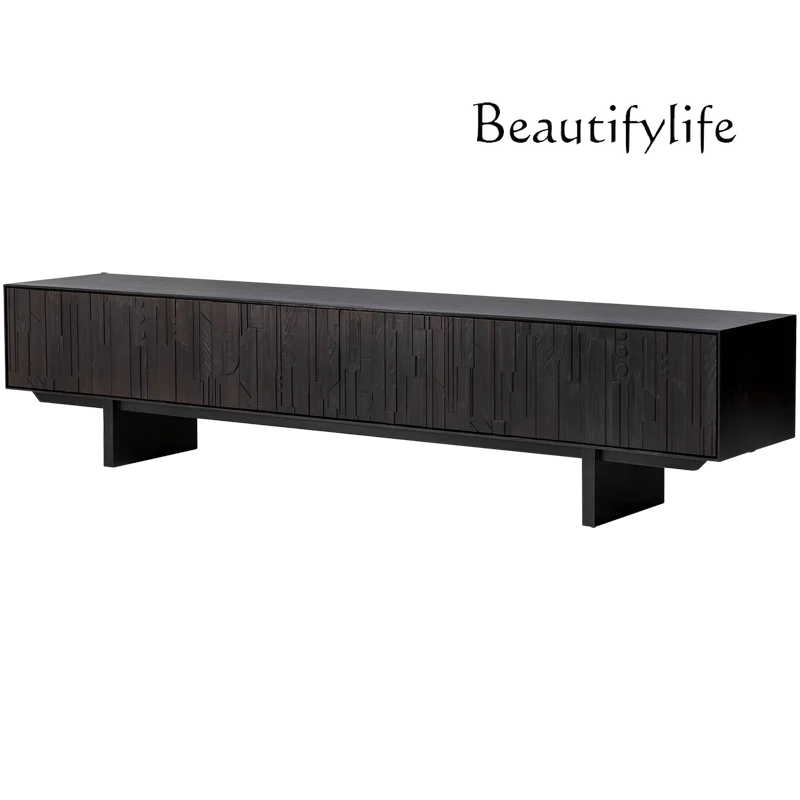 

Скандинавский резной боковой шкаф из массива дерева в стиле телевизора, роскошный Ностальгический ТВ-шкаф в стиле постмодерн и чайный столик