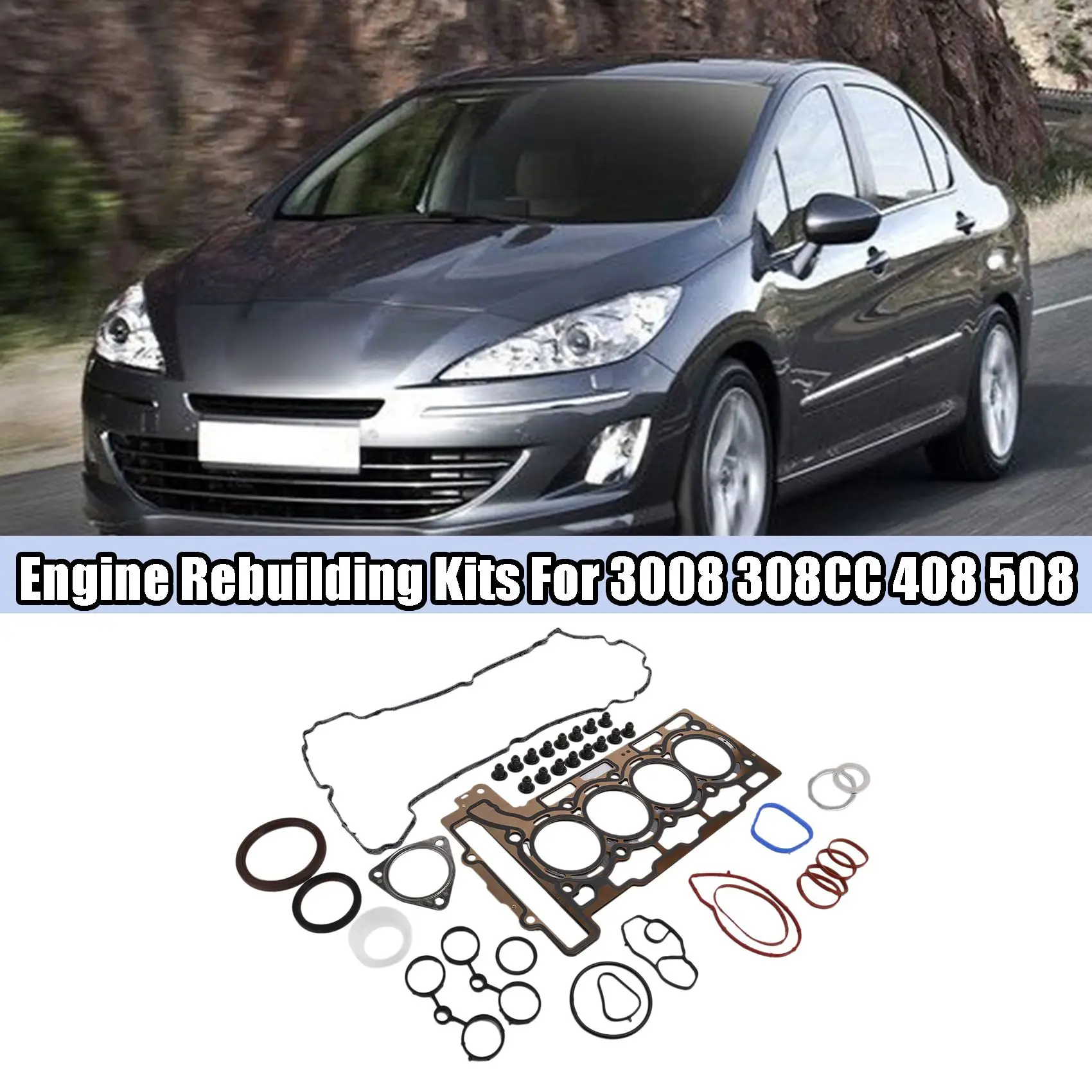 푸조 RCZ 60924414687 308CC 3008 408 시트로엥 DS C5 EP6 508 T 용 1.6 0197P8 자동차 엔진 리빌딩 키트