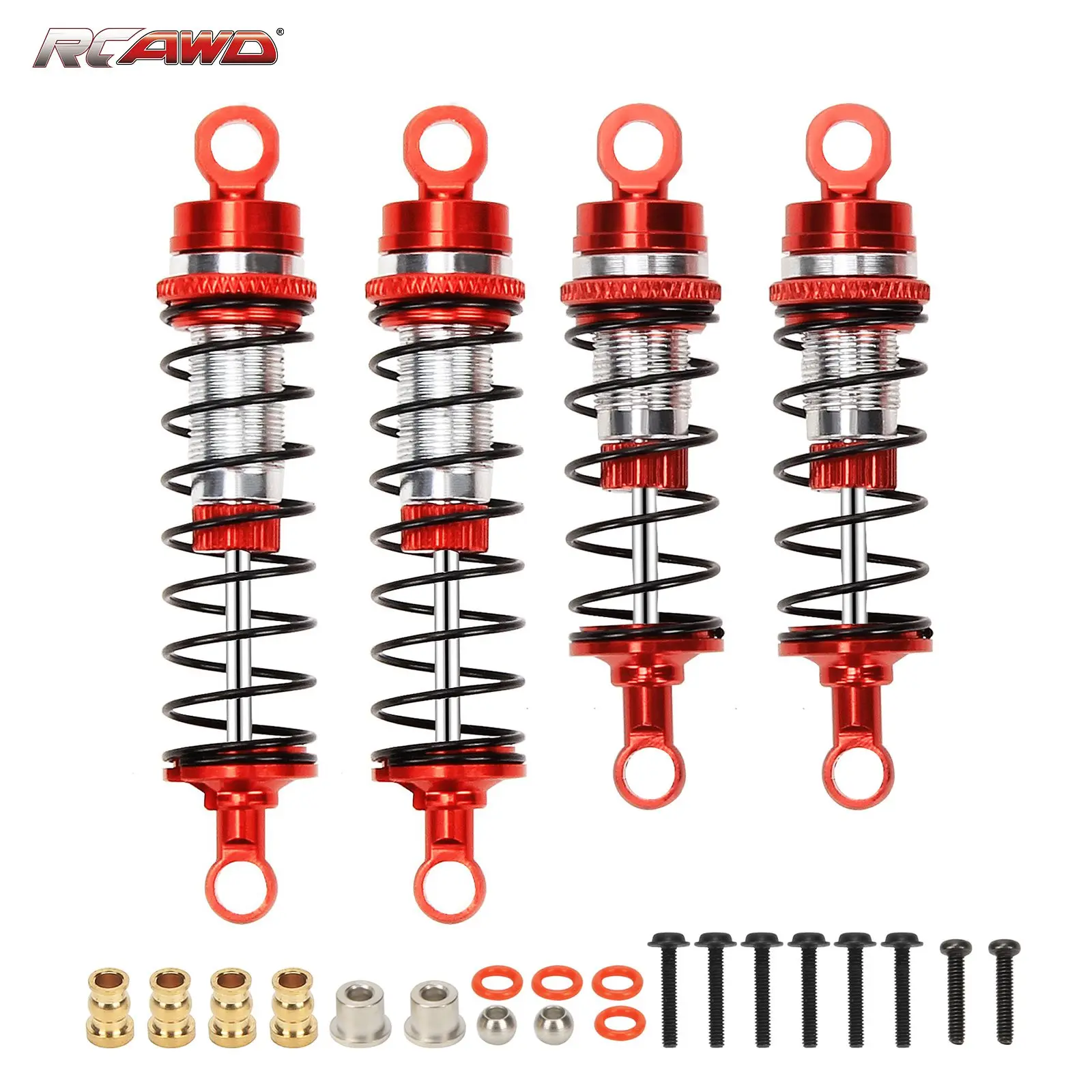 RCAWD 4 stücke volle legierung front shock absorber dämpfer öl gefüllt typ  für Losi 1/16 mini-B 1/18 mini-T 2WD RC auto upgrades teil - AliExpress