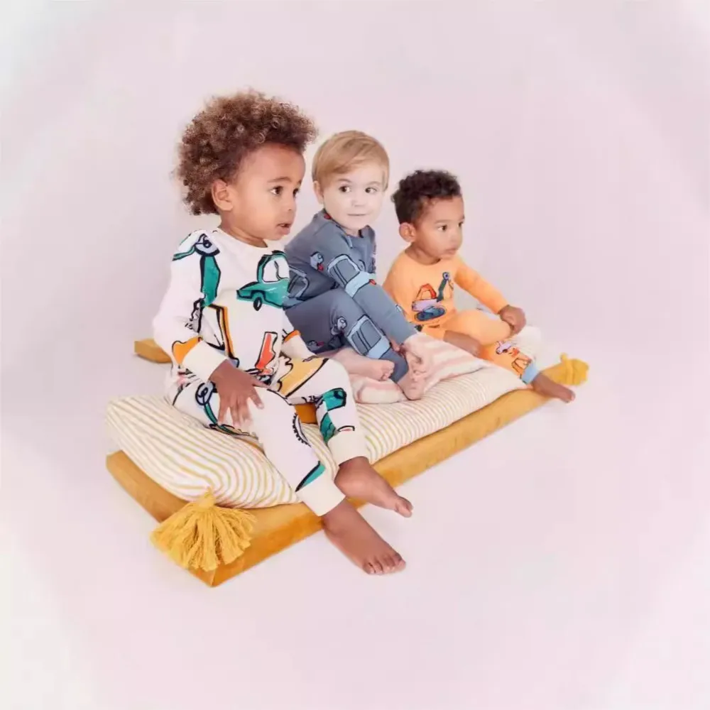 New Spring Children's Clothing Sets Cartoon Boy Sleepwear Long Sleeved Pants Clothes Kids Pajamas Set Baby Girls Pyjamas