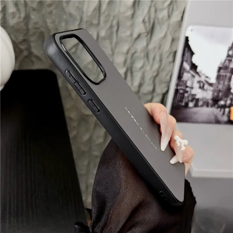 Simple Style High-Quality PU Leather Shockproof Back Phone Case