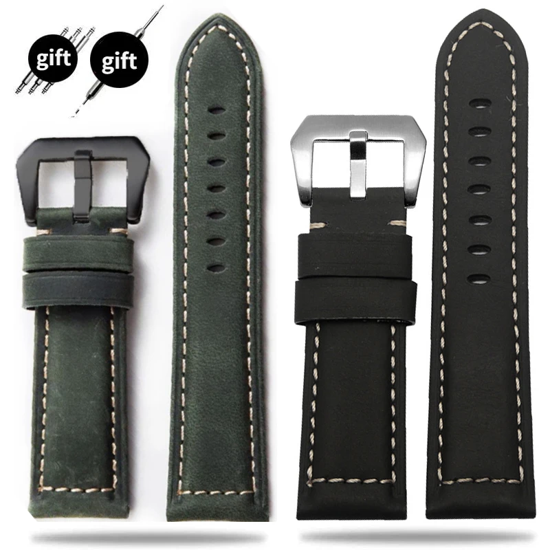 20Mm 22Mm 24Mm 26Mm Cinturino In Pelle Per Omega Per Rolex Per Moonswatch Cinturino Universale Cinturino Orologio Vintage In Pelle Bovina