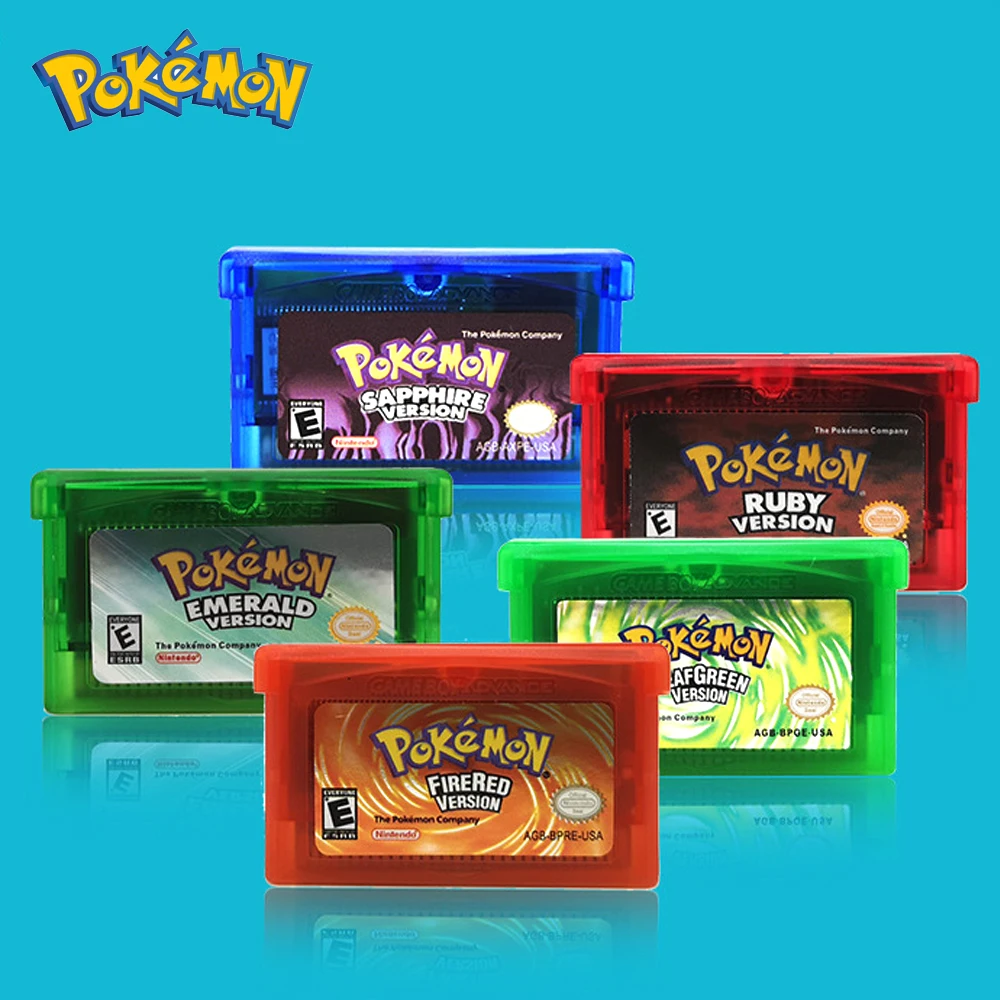 Pokemon GBC NDSL GB GBM GBA SP Game Card Series Ruby