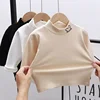 Autumn Winter Children Kids Boys Girls T-shirts Tops Turtleneck Solid Long Sleeve Warm Fleece Bottoming Shirts Tees for Kids 1