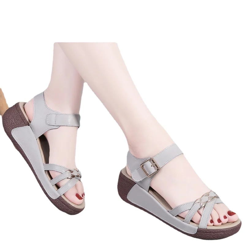 2023 New Sandals Shoes Women Soft Women's Sandals Slip On Open Toe Walking Shoes Slipper Party Footwear Female Zapatillas Muje image_2